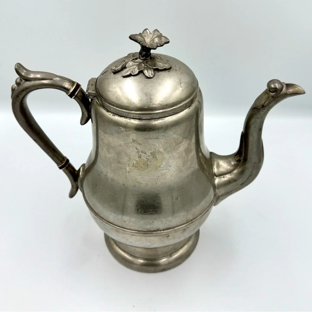 Antique Pewter Coffee Pot Flagg & Homan Cincinnati, Ohio